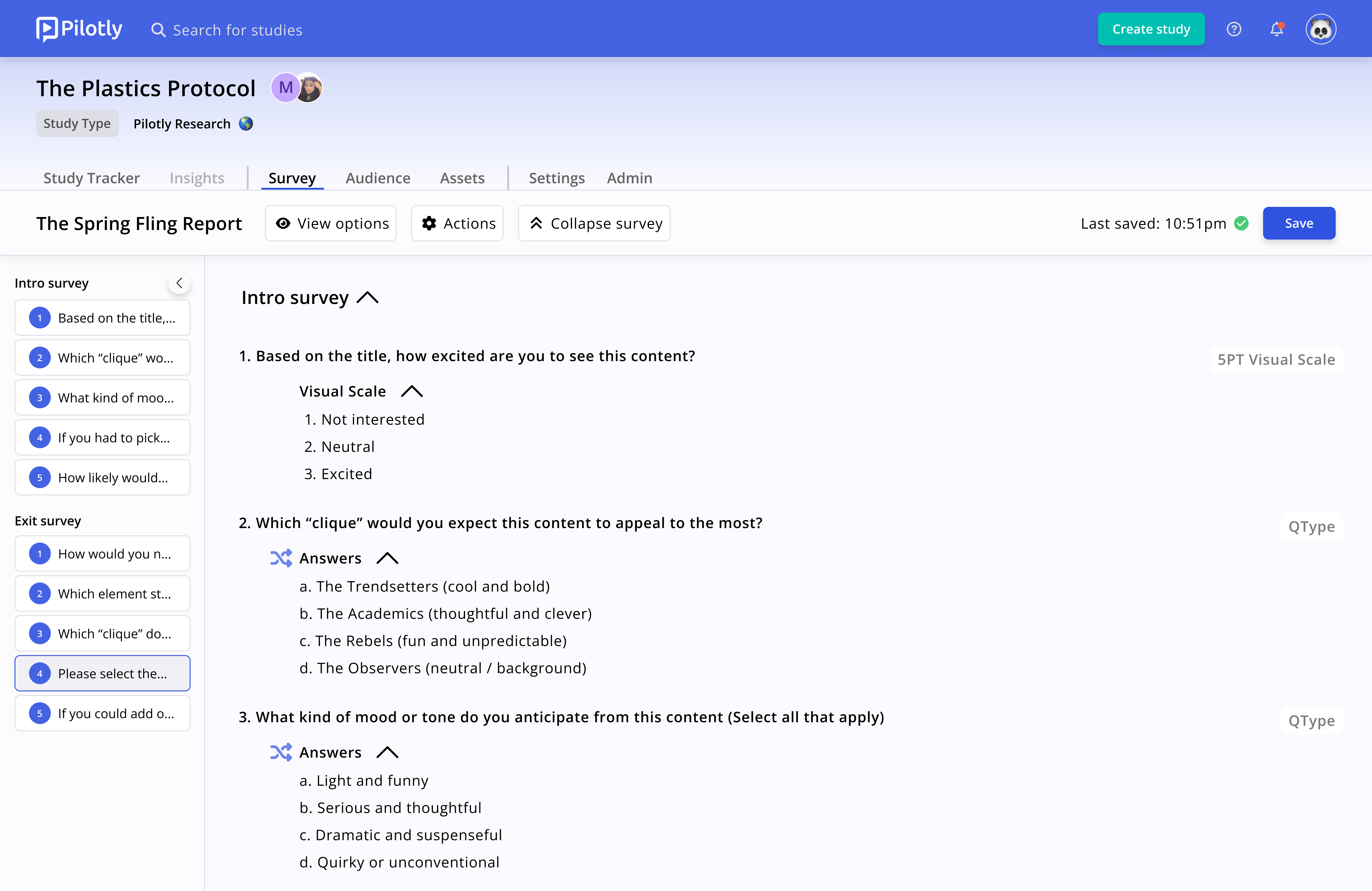 Redesigning an internal survey authoring tool